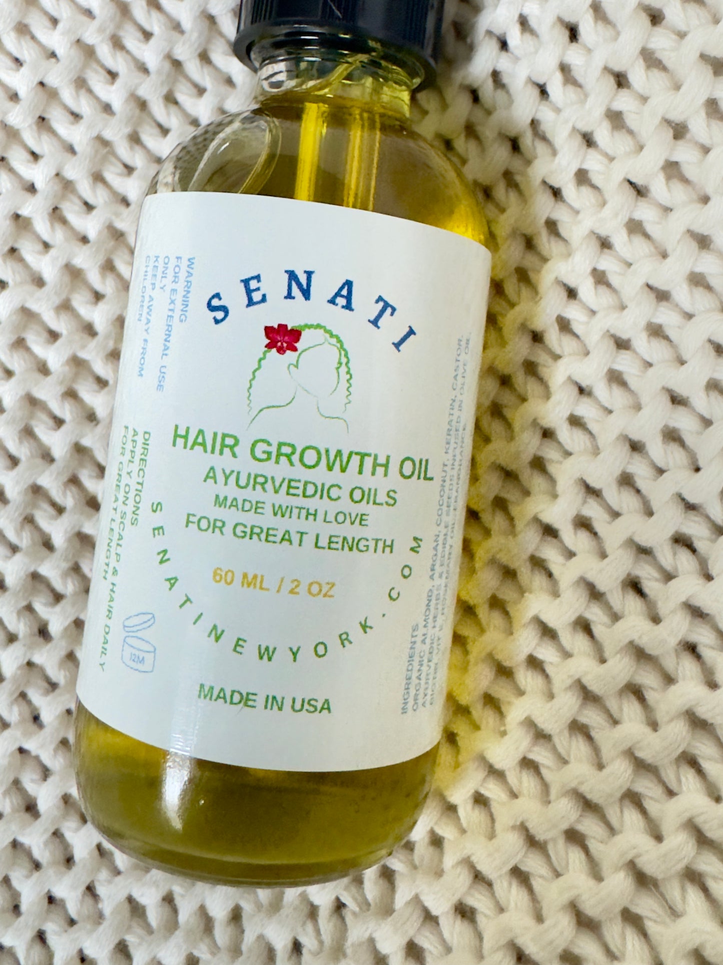 Organic Hair Growth Rosemary Ayurvedic Oil. De'tangler Big size